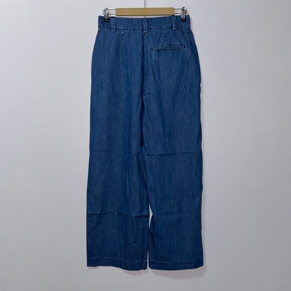 Old navy blue Extra High-Waisted Super Wide-Leg Trouser Pants women’s size 4 - Picture 2 of 7